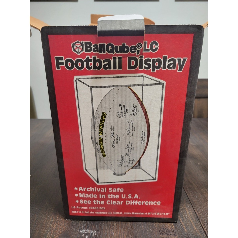 Ballqube Football Display Case  - UV Protection - Brand‎ New!